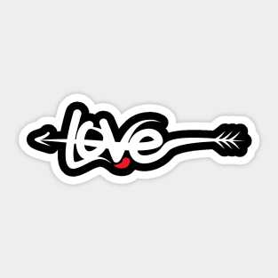 arrows of love lettering Sticker